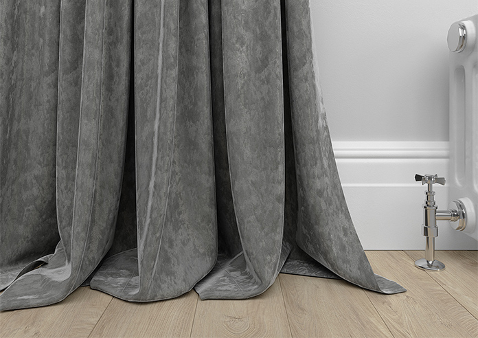 Crushed Velvet, Silver Grey - Made to Measure Curtains - Image 6